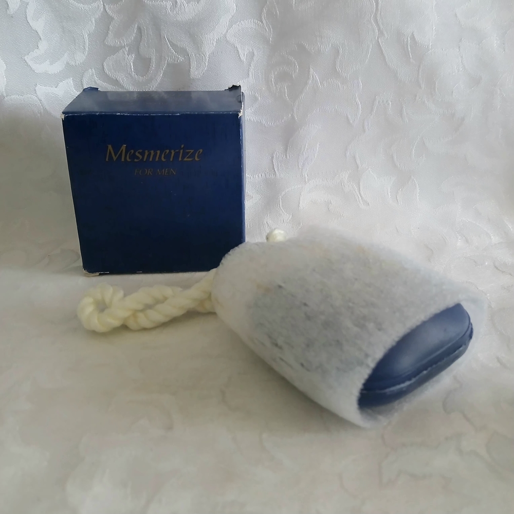 Blue and White Soap on a Rope